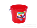 RED Round  Plastic Buckets With Attached Arm