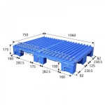 Steel Reinforced Print Non-Stop Decks Plastic Pallets
