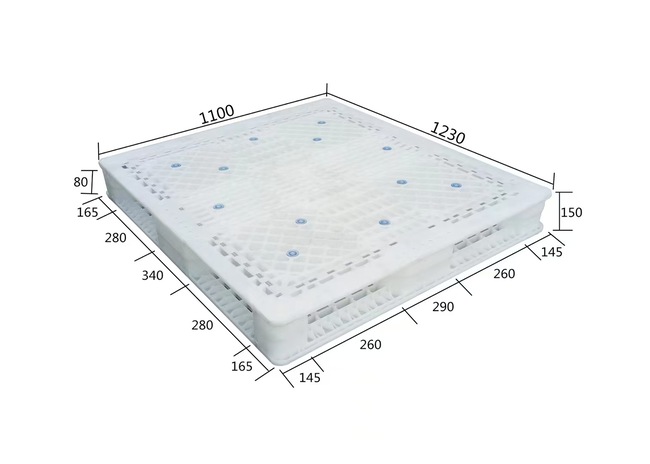 Accommodate eight steel pipes internally&Rackable plastic pallets